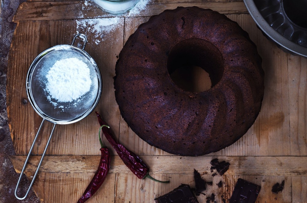 Sjokoladekake med rom og chili Oppskrift