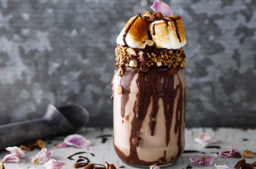 Sjokolade og nugatti-milkshake Oppskrift