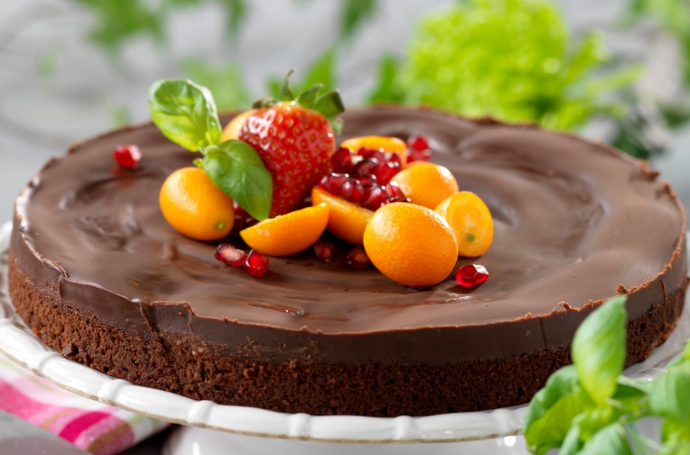Sjokoladekake med urtesmak  Oppskrift